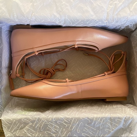 🩰 INC International Concepts: Women’s Zadde Closed Toe Ankle Wrap, Pink, Size 8 - Picture 9 of 14